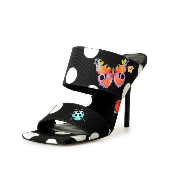 Versace Women's "Butterfly" High Heel Sandals Mules Shoes US 7.5 IT 37.5